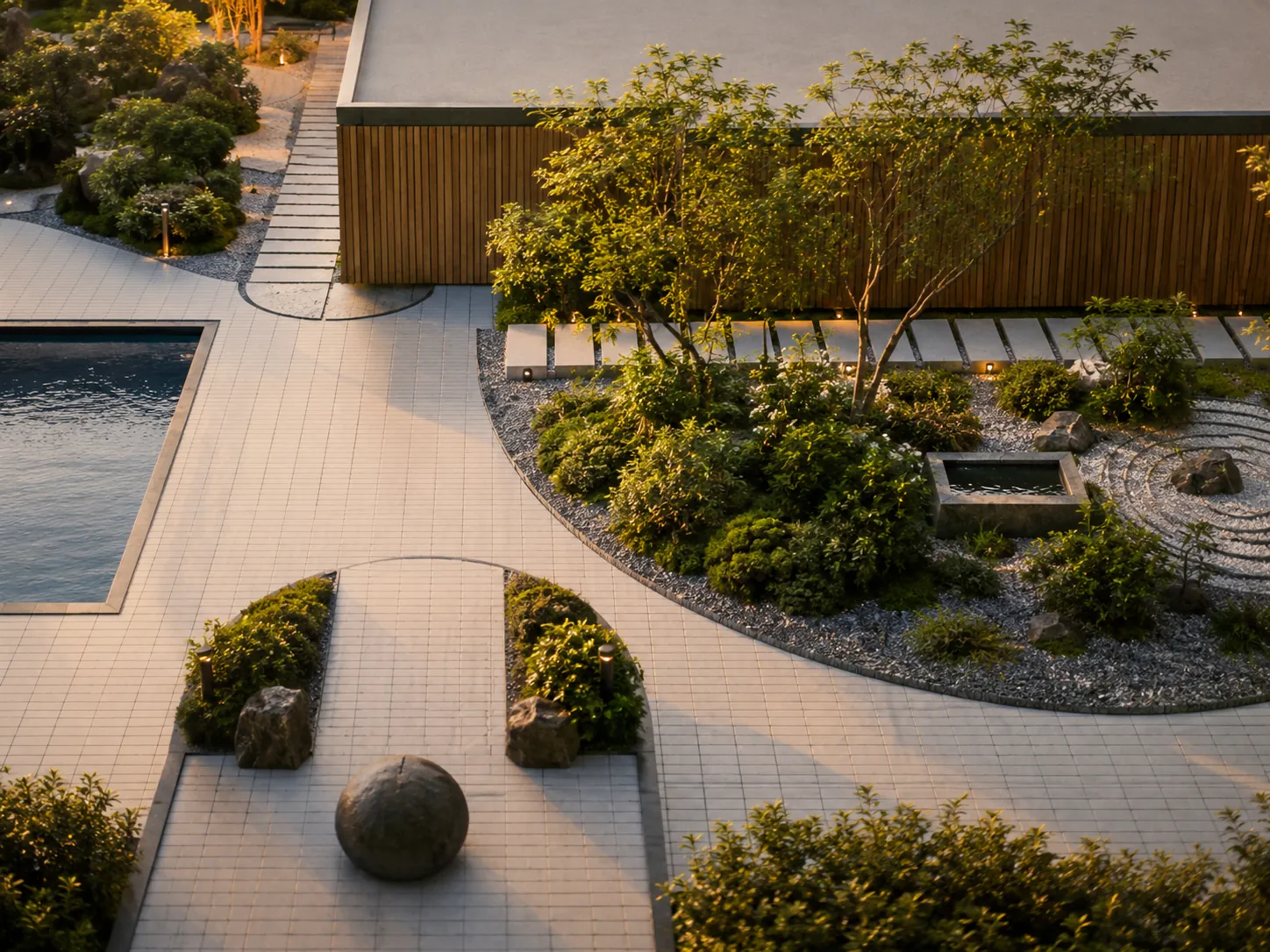 Landscaping Design — The curved paving system