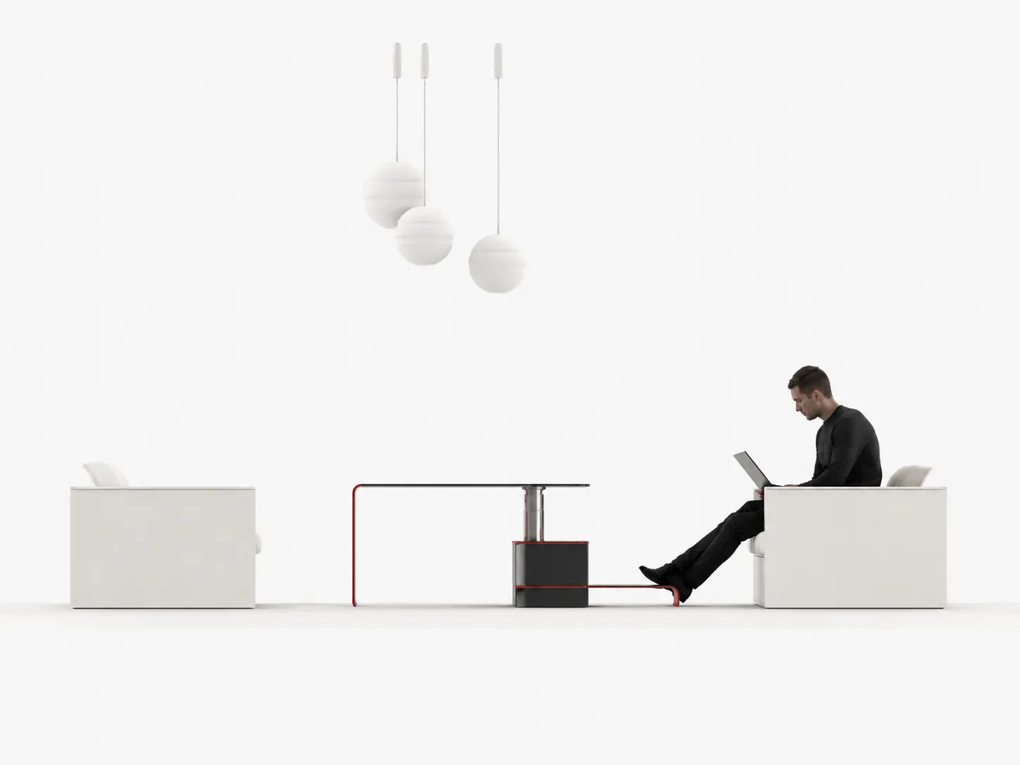 Relay Table — Folded planes, a mechanical spine